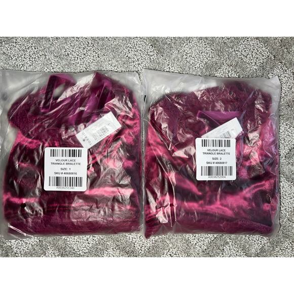 1X Torrid Velvet Bralette Torrid Pink Wine Unlined Wirefree Bra Top 14W 16W NEW - Picture 11 of 12